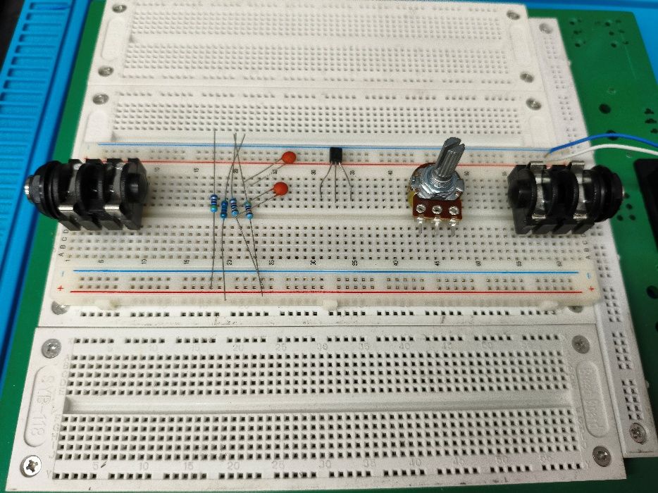 Primera prueba del Boost montada sobre una protoboard