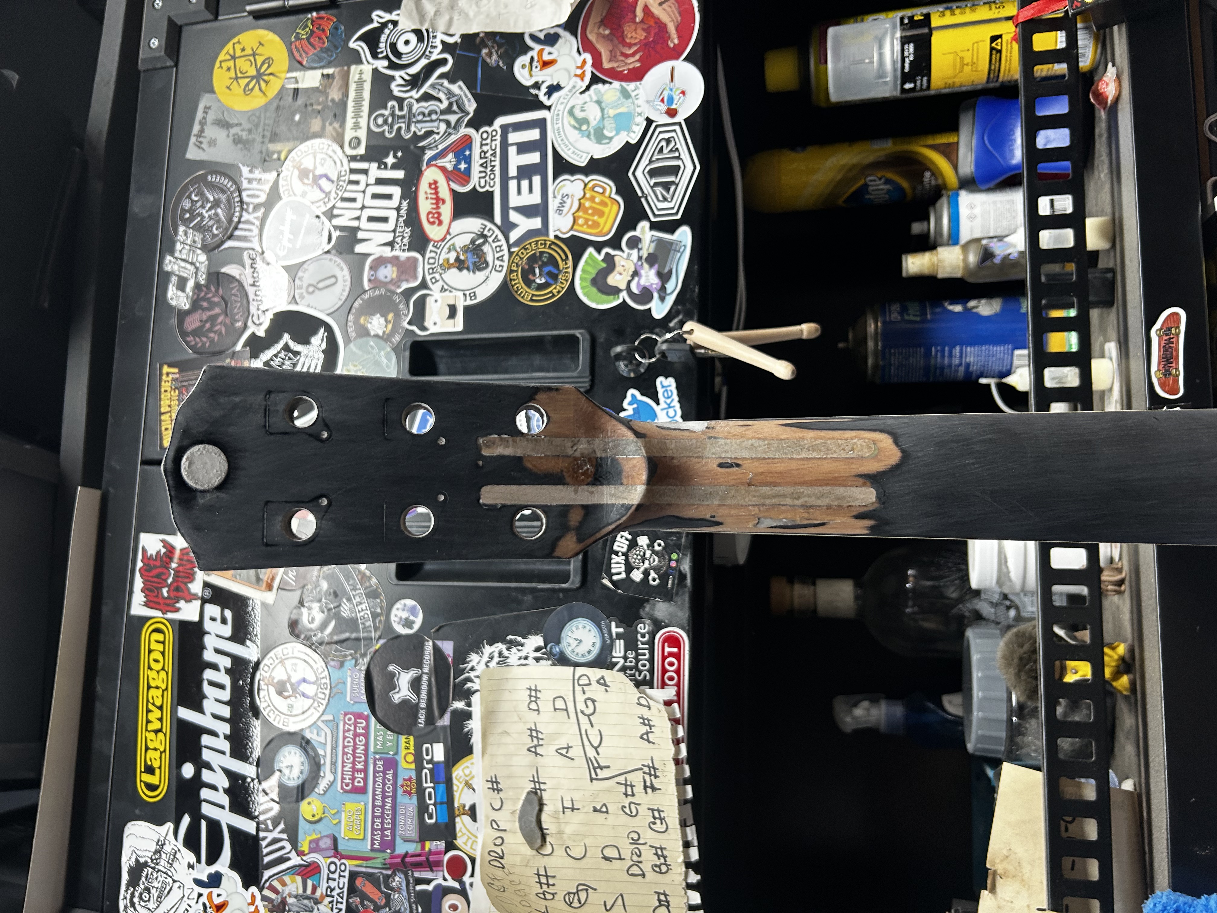 Reparacion para headstock roto