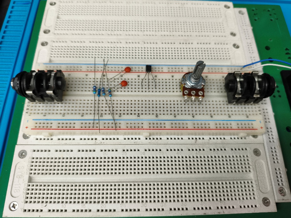 Primera prueba del Boost montada sobre una protoboard